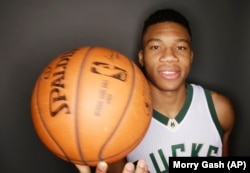 Giannis Antetokounmpo of the Milwaukee Bucks is from Greece. He is one of the best young players in the NBA.