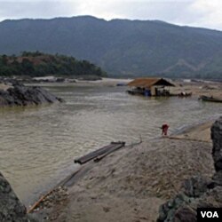 Rencana lokasi waduk Myitsone di negara bagian Kachin yang diprotes penduduk setempat.