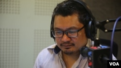 Ou Virak, President of Future Forum, a think tank group in Cambodia. ( Leng Len/VOA Khmer)
