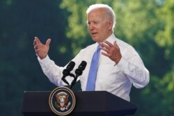 Joe Biden tokom konferencije za novinare nakon sastanka sa Putinom u Ženevi, 16. juni 2021.