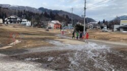 Melting show is seen at a ski resort in Hakuba village, central Japan on February 22, 2020. (Reuters/Jack Tarrant)