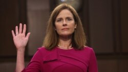 USA, Washington, U.S. Supreme Court nominee Amy Coney Barrett attends her confirmation