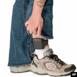 戴在脚腕上的监视仪