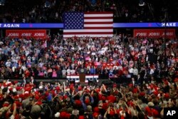 President Donald Trump speaks at a rally in Grand Rapids, Michigan, March 28, 2019.