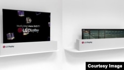 LG Display's 64 inch prototype is powered by the same OLED technology used in TVs. (LG)