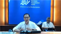 Kepala BPS Suhariyanto saat menggelar konferensi pers online, Selasa (15/9/2020). Foto: screenshot