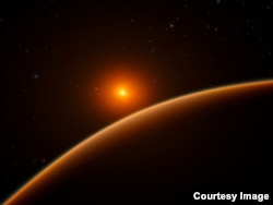 Artist’s impression of the super-Earth exoplanet LHS 1140b. Credit: ESO/spaceengine.org