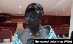 Esther Ndoe Yoffoa, maire de Gado Badgeré à l'est du Cameroun venue discuter à Yaoundé, au Cameroun, le 30 mai 2017. (VOA/Emmanuel Jules Ntap)