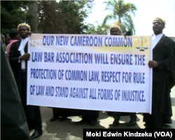 Les avocats font grève au Cameroun, le 13 novembre 2016. (Moki Edwin Kindzeka/VOA)