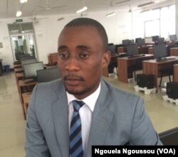 Ibam Ngambili, président du Conseil National de la Jeunesse du Congo, à Brazzaville, au Congo, le 24 mai 2017. (VOA/Ngouela Ngoussou)