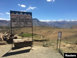At 4,587 meters (15,050 feet), Komik village - located in Spiti Valley in India's northern state of Himachal Pradesh state - is one of the world's highest human settlements with a road, July 4, 2017..