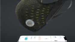 At the CES 2021 virtual show, German'y AirPop introduced a "smart mask" designed to measure breathing and test air quality. (AirPop)