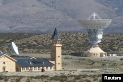 FILE - The installations of a Chinese space station are seen in Las Lajas, Argentina, Jan. 22, 2019.