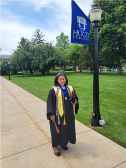 Nia English is pictured at Hood College. (Courtesy - Nia English)