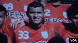 Diego Mendieta, pemain Persis Solo asal Paraguay. (VOA/Yudha Satriawan)