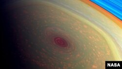The Cassini spacecraft has captured the first detailed images of a giant hurricane on Saturn.