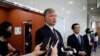 FILE - U.S. Deputy Secretary of State Stephen Biegun speaks to the media in Seoul, South Korea, July 8, 2020. 