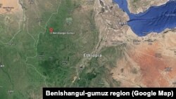 በቤንሻንጉል ጉምዝ ክልልን የሚያሳይ የጎግል ካርታ