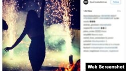 تصویری از صفحه "بچه پولدارهای تهران" که به نظر می‌رسد مربوط به یک پارتی شبانه است