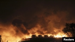 天津塘沽港爆炸现场