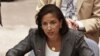 US Ambassador to the United Nations Susan Rice speaking at the UN, New York, August 30, 2012. 