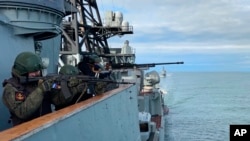 2024年9月，俄罗斯海军在北极地区举行军演。(俄罗斯国防部）