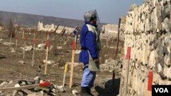 Cocuq Mərcanlı kəndi, mina təmizləyən 