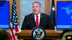 마이크 폼페오 미국 국무장관이 11일 워싱턴 국무부 청사에서 '2019 국가별 인권보고서'를 발표했다.