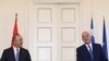 Greek Foreign Minister Nikos Dendias and his Turkish counterpart Mevlut Cavusoglu attend a news conference at the Ministry of Foreign Affairs in Athens, Greece, May 31, 2021.