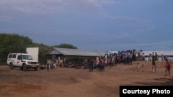 South Sudanese refugees arriving at the Kakuma refugee camp reception center, Kenya on January 16, 2013. (Courtesy: FilmAid) 