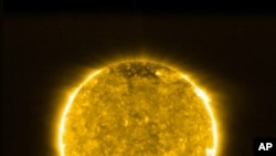 This image, provided by the European Space Agency (ESA) on Thursday, July 16, 2020, shows the Sun. The Extreme Ultraviolet Imager (EUI) on ESA's Solar Orbiter spacecraft took this image on 30 May 2020.
