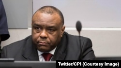 L'ancien vice-président congolais Jean-Pierre Bemba à la Cour pénale internationale (CPI), La Haye, 8 juin 2018. (Twitter/CPI)