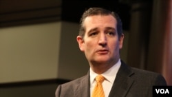 资料照片：美国国会共和党籍参议员克鲁兹 。