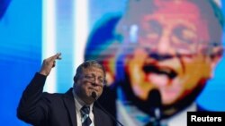 Menteri Keamanan Nasional Israel Itamar Ben-Gvir berbicara di sebuah konvensi yang menyerukan Israel untuk membangun kembali permukiman di Jalur Gaza dan bagian utara Tepi Barat yang diduduki Israel, di Yerusalem, 28 Januari 2024. (Foto: REUTERS/Ronen Zvulun)