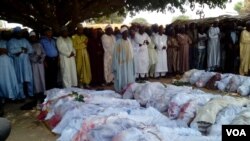 Mutanen da aka kasha a jihar Kebbia, lokacin da ake yi musu jana'iza