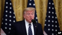 도널드 트럼프 미국 대통령이 30일 백악관 행사에서 북한 문제에 대해서도 언급했다.