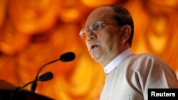 FILE - Burma's President Thein Sein in Rangoon, Nov. 30, 2013. 