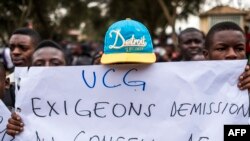 Manifestation des étudiants de l'université catholique de Butembo, le 12 novembre 2016