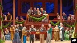 Characters in period costume lead the audience through traditional Christmas carols, poems and ancient dances.