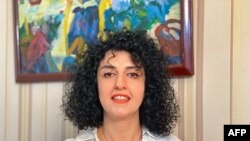 노벨 평화상 수상자로 선정된 이란 인권 운동가 나르게스 모하마디 씨 (자료 사진)