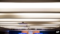 마이크 폼페오 미국 국무장관이 15일 워싱턴 국무부 청사에서 기자회견을 했다.