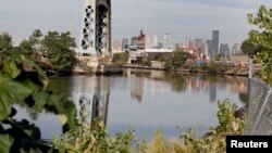 The Newtown Creek is seen in the Queens Borough of New York, Sept. 29, 2010. Newtown Creek was added to the federal governments' Superfund site of polluted waterways recently.