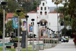 FILE - San Diego State University campus is shown after California State University system announced the fall 2020 semester will be online during the outbreak of the coronavirus disease (COVID-19) in San Diego, California, U.S., May 13, 2020.