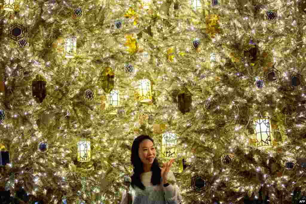 홍콩 카우룽공원에 설치된 성탄 장식.