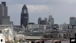 FILE - Central London's skyline.