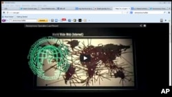 Salah satu situs komisi pemerintah AS yang diretas oleh kelompok Anonymous. (Foto: Dok)