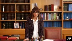 Greece's lawmakers elected Katerina Sakellaropoulou, head of the Council of State, their country's first female president, Jan 22, 2020