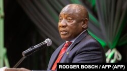 Le président sud-africain Cyril Ramaphosa au Cap, le 6 mai 2021.