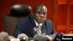 Kenya's high court Judge George Odunga presides over a hearing regarding contempt charges against Kenyan Interior Minister Fred Matiang’i and Inspector General of Police Joseph Boinnet at the Milimani Court in Nairobi, Kenya, March 29, 2018. 
