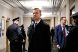 David Holmes, a U.S. diplomat in Ukraine, arrives to testify before the House Intelligence Committee on Capitol Hill in Washington, Nov. 21, 2019, for a public impeachment hearing